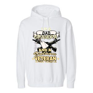 Vietnam War Veteran Us Retired Soldier Garment-Dyed Fleece Hoodie