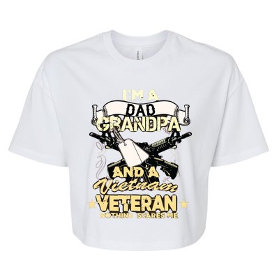 Vietnam War Veteran Us Retired Soldier Bella+Canvas Jersey Crop Tee