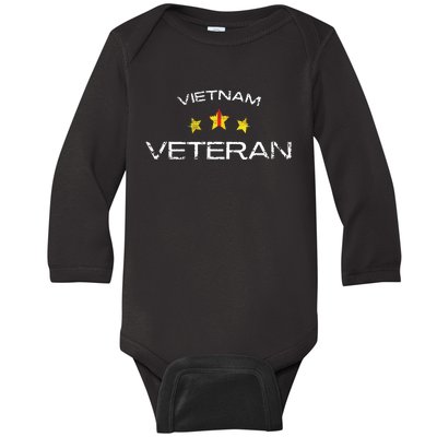 Vietnam War Veteran Us Retired Soldier Baby Long Sleeve Bodysuit