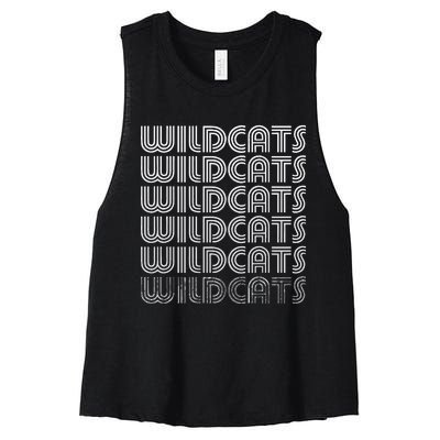 Vintage Wildcats Women's Racerback Cropped Tank