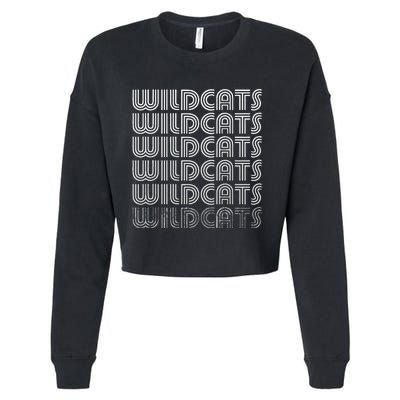 Vintage Wildcats Cropped Pullover Crew