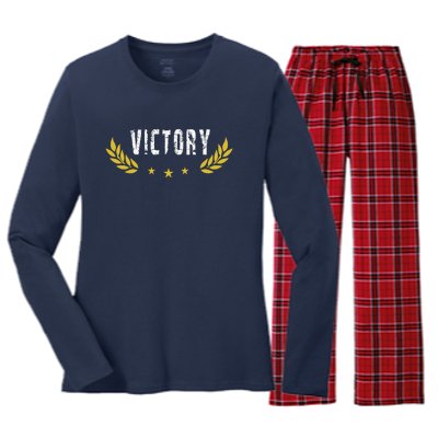 Victory | Winner Women's Long Sleeve Flannel Pajama Set 