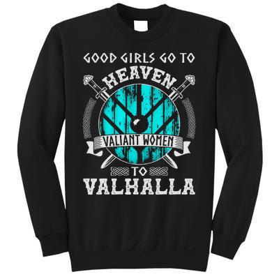 Valiant Women Valhalla Norse Viking Lagertha Shield Maiden Sweatshirt