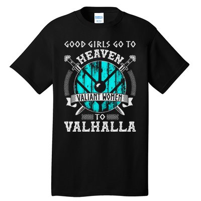 Valiant Women Valhalla Norse Viking Lagertha Shield Maiden Tall T-Shirt