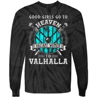 Valiant Women Valhalla Norse Viking Lagertha Shield Maiden Tie-Dye Long Sleeve Shirt