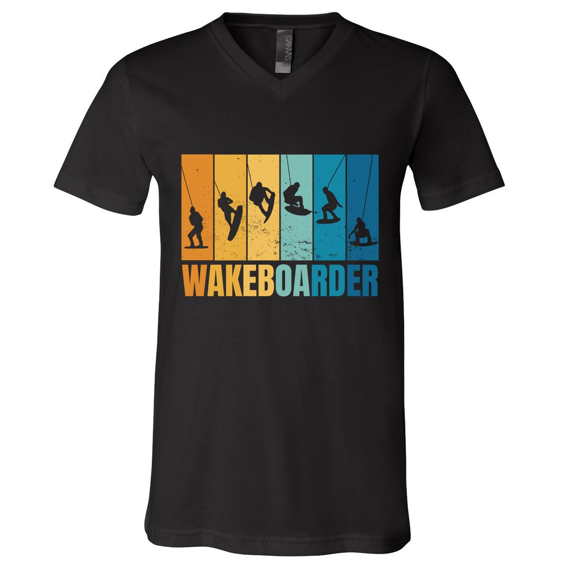 Vintage Wakeboarder V-Neck T-Shirt