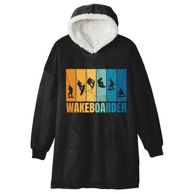 Vintage Wakeboarder Hooded Wearable Blanket