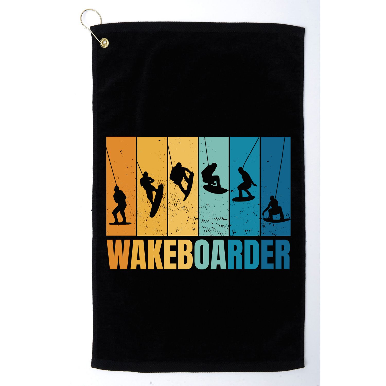 Vintage Wakeboarder Golf Towel