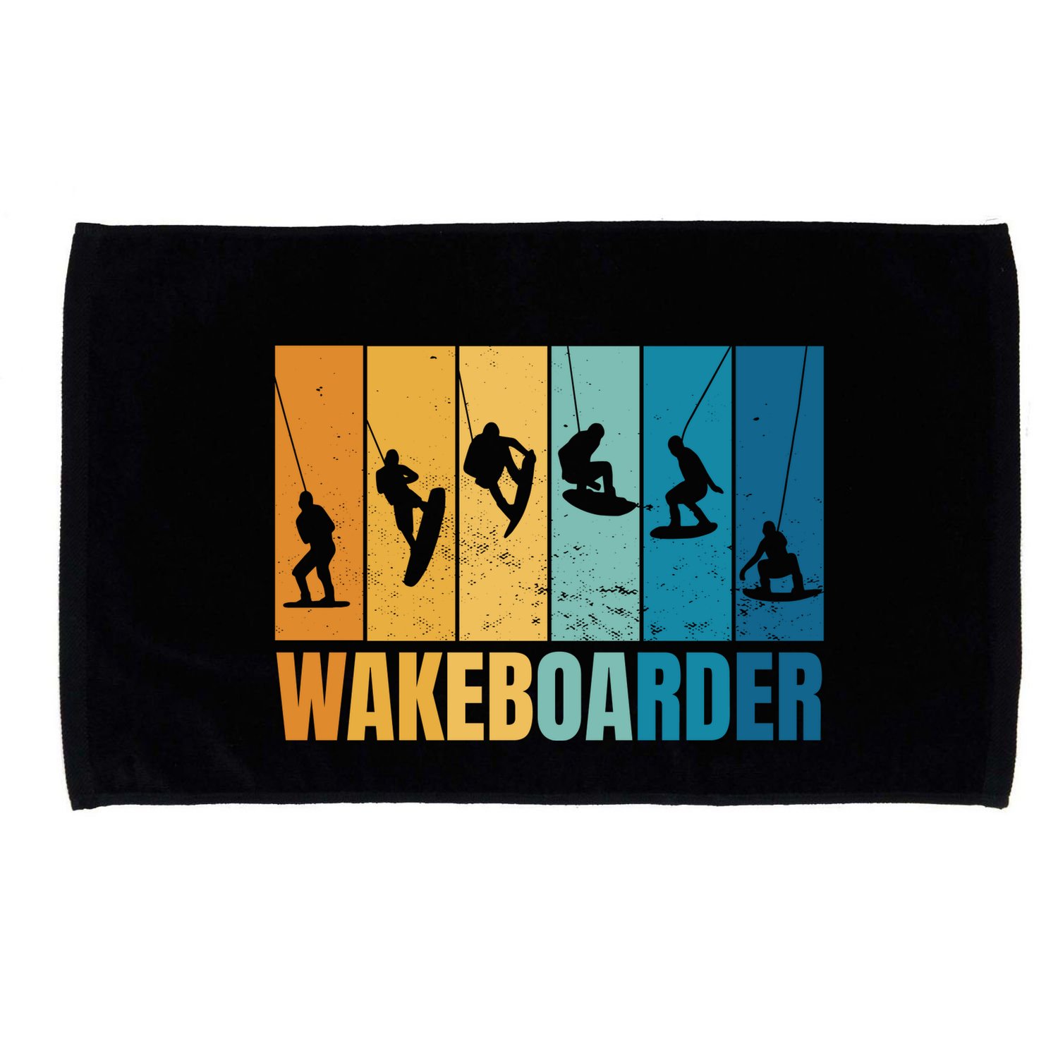 Vintage Wakeboarder Microfiber Hand Towel