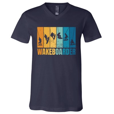 Vintage Wakeboarder V-Neck T-Shirt