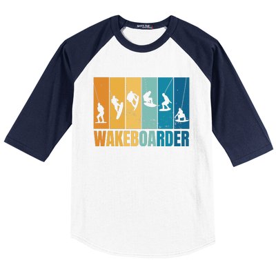 Vintage Wakeboarder Baseball Sleeve Shirt