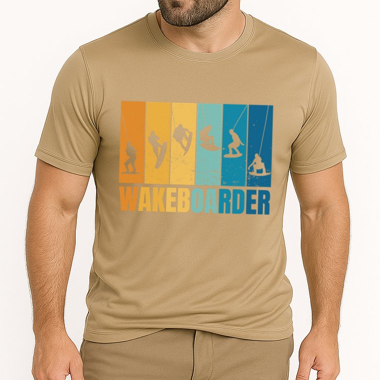 Vintage Wakeboarder Cooling Performance Crew T-Shirt