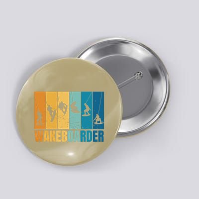 Vintage Wakeboarder Button