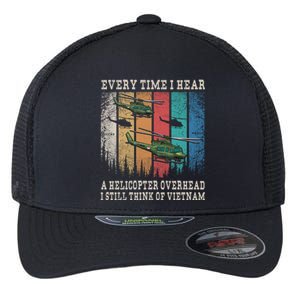 Vietnam War Veterans I Still Think Of Vietnam Memorial Day Funny Gift Flexfit Unipanel Trucker Cap