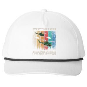 Vietnam War Veterans I Still Think Of Vietnam Memorial Day Funny Gift Snapback Five-Panel Rope Hat