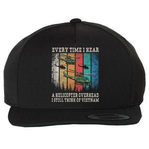 Vietnam War Veterans I Still Think Of Vietnam Memorial Day Funny Gift Wool Snapback Cap