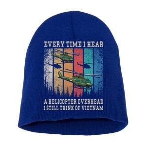 Vietnam War Veterans I Still Think Of Vietnam Memorial Day Funny Gift Short Acrylic Beanie