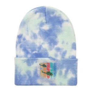 Vietnam War Veterans I Still Think Of Vietnam Memorial Day Funny Gift Tie Dye 12in Knit Beanie