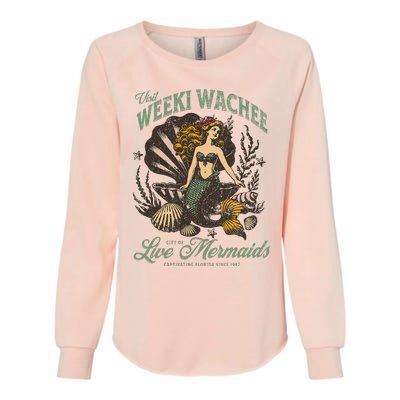 Visit Weeki Wachee City Of Mermaids Florida 1947 Tourist Womens California Wash Sweatshirt