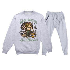 Visit Weeki Wachee City Of Mermaids Florida 1947 Tourist Premium Crewneck Sweatsuit Set