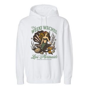 Visit Weeki Wachee City Of Mermaids Florida 1947 Tourist Garment-Dyed Fleece Hoodie