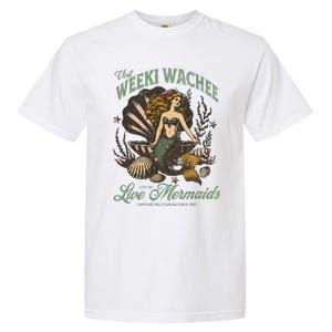 Visit Weeki Wachee City Of Mermaids Florida 1947 Tourist Garment-Dyed Heavyweight T-Shirt