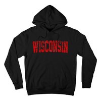 Vintage Wisconsin Wisconsin Red Retro Wisconsin Hoodie