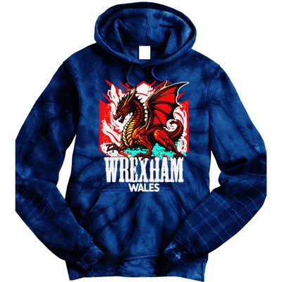 Vintage Wrexham Wales Gift Wrexham Wales Tie Dye Hoodie