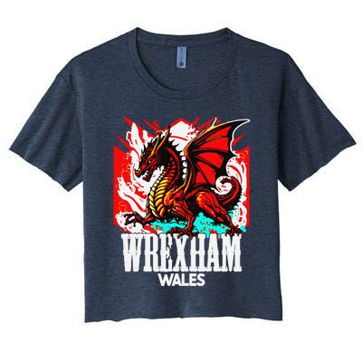 Vintage Wrexham Wales Gift Wrexham Wales Women's Crop Top Tee