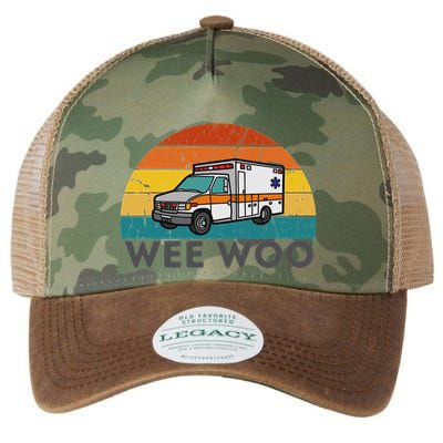 Vintage Wee Woo Ambulance Amr Funny Ems Emt Paramedic. Legacy Tie Dye Trucker Hat