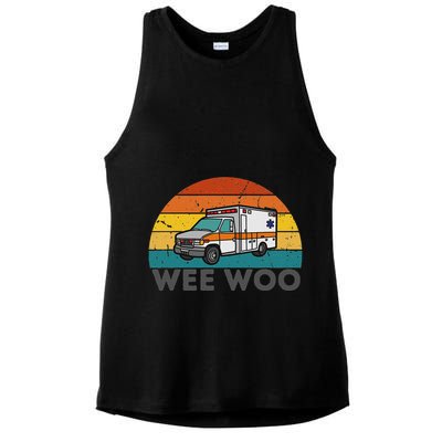 Vintage Wee Woo Ambulance Amr Funny Ems Emt Paramedic. Ladies PosiCharge Tri-Blend Wicking Tank