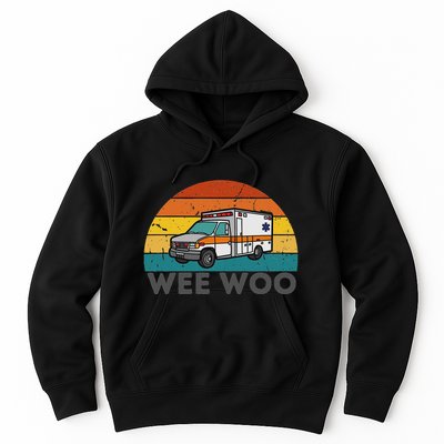 Vintage Wee Woo Ambulance Amr Funny Ems Emt Paramedic. Hoodie