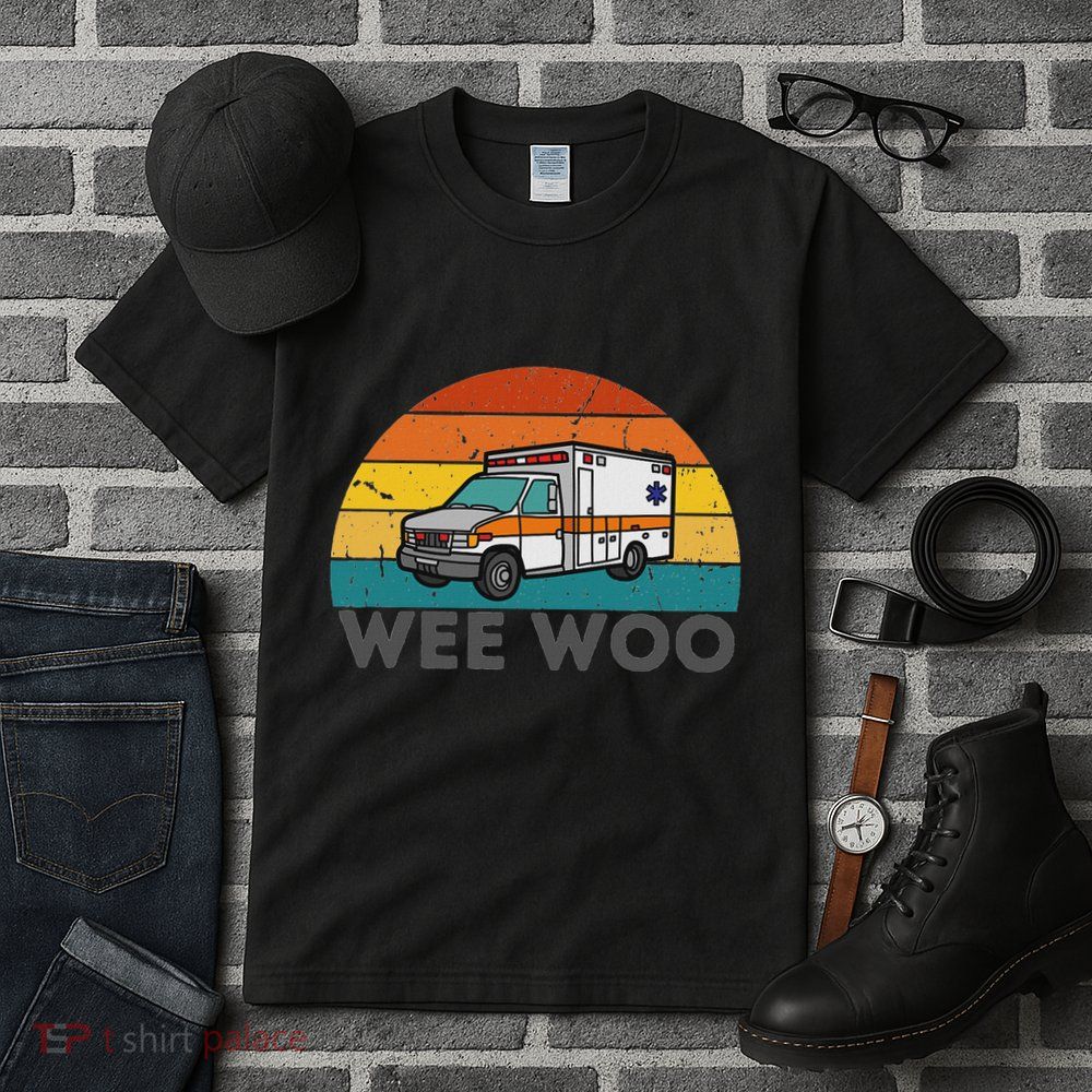 Vintage Wee Woo Ambulance Amr Funny Ems Emt Paramedic. Tall T-Shirt