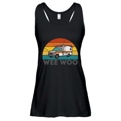 Vintage Wee Woo Ambulance Amr Funny Ems Emt Paramedic. Ladies Essential Flowy Tank
