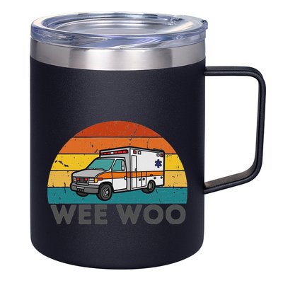Vintage Wee Woo Ambulance Amr Funny Ems Emt Paramedic. 12oz Stainless Steel Coffee Mug