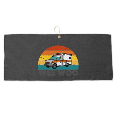 Vintage Wee Woo Ambulance Amr Funny Ems Emt Paramedic. Large Microfiber Waffle Golf Towel