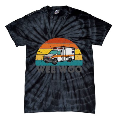 Vintage Wee Woo Ambulance Amr Funny Ems Emt Paramedic. Tie-Dye T-Shirt