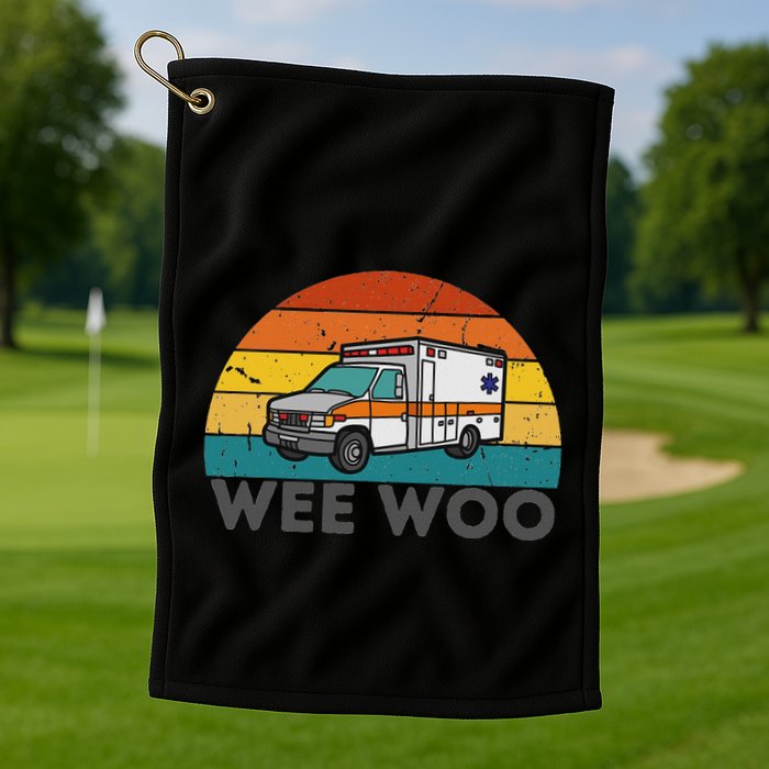 Vintage Wee Woo Ambulance Amr Funny Ems Emt Paramedic. Golf Towel