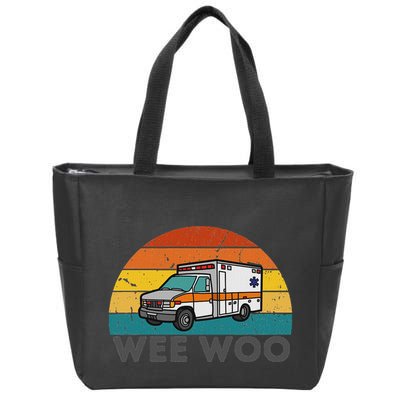 Vintage Wee Woo Ambulance Amr Funny Ems Emt Paramedic. Zip Tote Bag