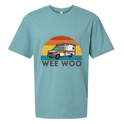 Vintage Wee Woo Ambulance Amr Funny Ems Emt Paramedic. Sueded Cloud Jersey T-Shirt
