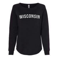 Vintage Wisconsin Wisconsin Women Red Retro Womens California Wash Sweatshirt