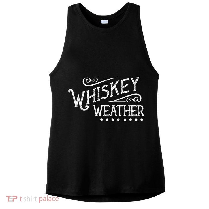 Vintage Whiskey Weather Bourbon Ladies PosiCharge Tri-Blend Wicking Tank