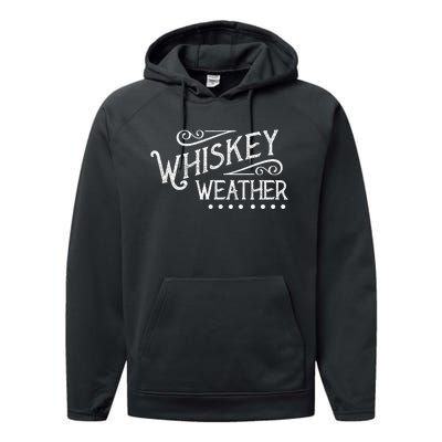 Vintage Whiskey Weather Bourbon Performance Fleece Hoodie