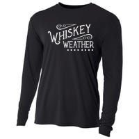 Vintage Whiskey Weather Bourbon Cooling Performance Long Sleeve Crew