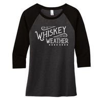 Vintage Whiskey Weather Bourbon Women's Tri-Blend 3/4-Sleeve Raglan Shirt