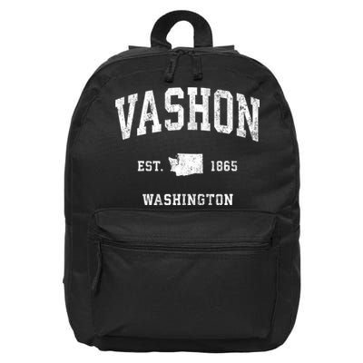 Vashon Washington Wa Vintage Athletic Sports Design 16 in Basic Backpack