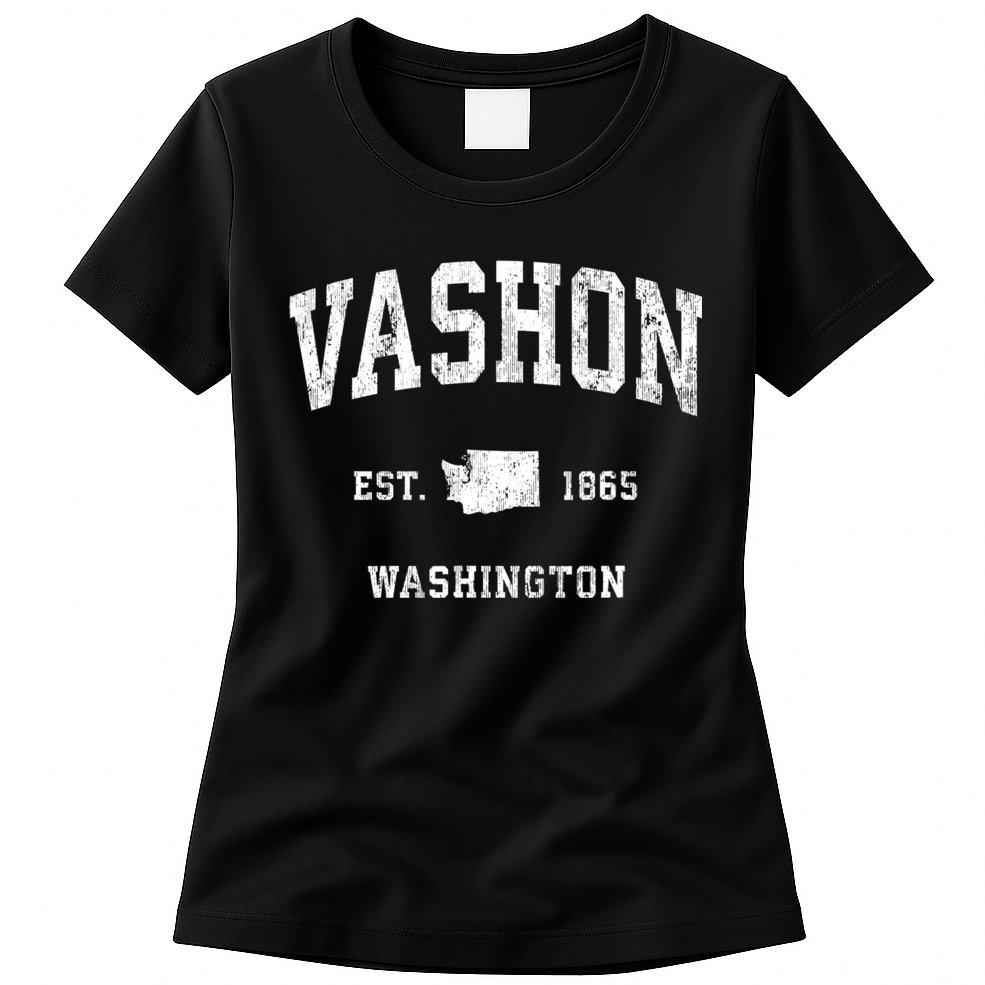 Vashon Washington Wa Vintage Athletic Sports Design Womens T-Shirt