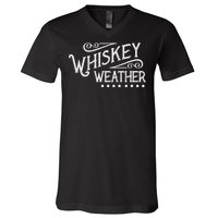 Vintage Whiskey Weather Bourbon V-Neck T-Shirt