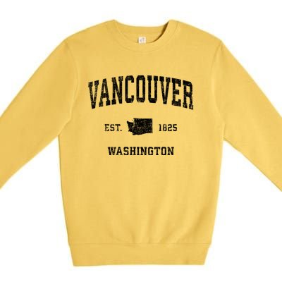 Vancouver Washington Wa Vintage Sports Premium Crewneck Sweatshirt