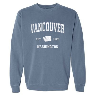 Vancouver Washington Wa Vintage Sports Garment-Dyed Sweatshirt